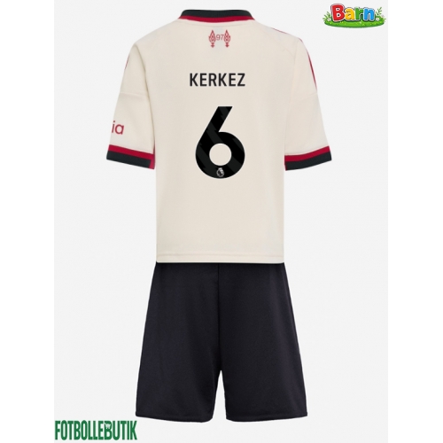 Liverpool Milos Kerkez #6 Bortaställ Barn 2025-26 Kortärmad (+ Korta byxor)